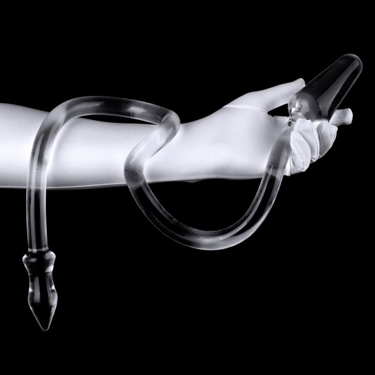 super long double head anal plug clear 1