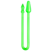 super long double head anal plug green