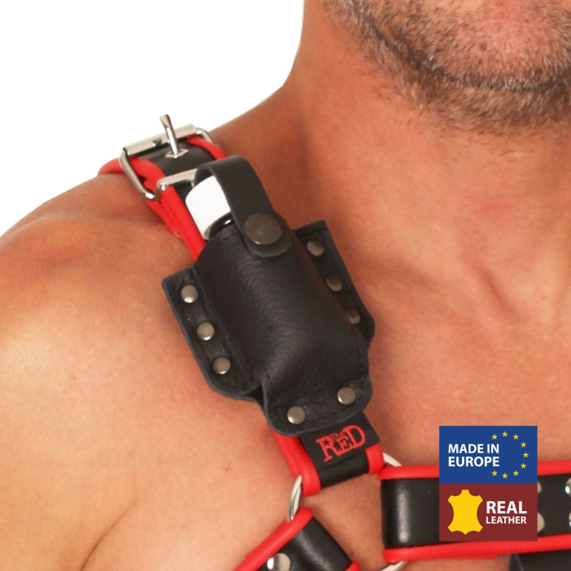 support en cuir aroma pour harnais