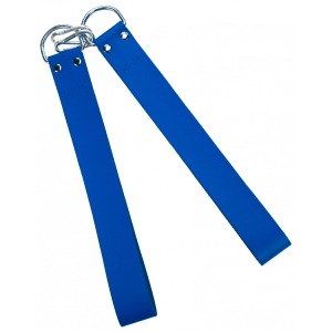 supports pieds en cuir pour sling bleu
