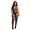 suspender fishnet choker bodystocking 2