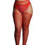 suspender rhinestone pantyhose red osx