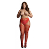 suspender rhinestone pantyhose red osx 2