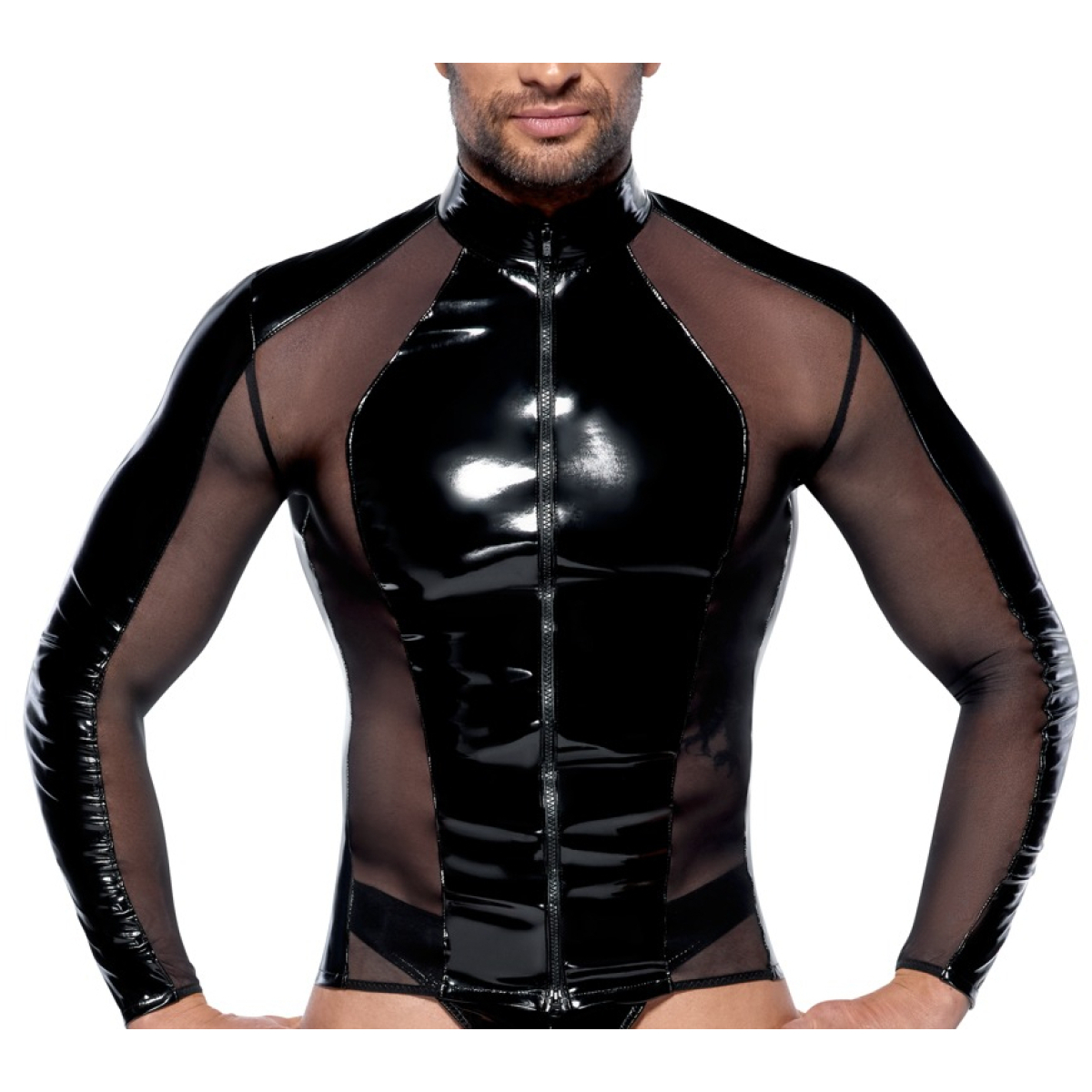 t shirt sexy vinyl up noir