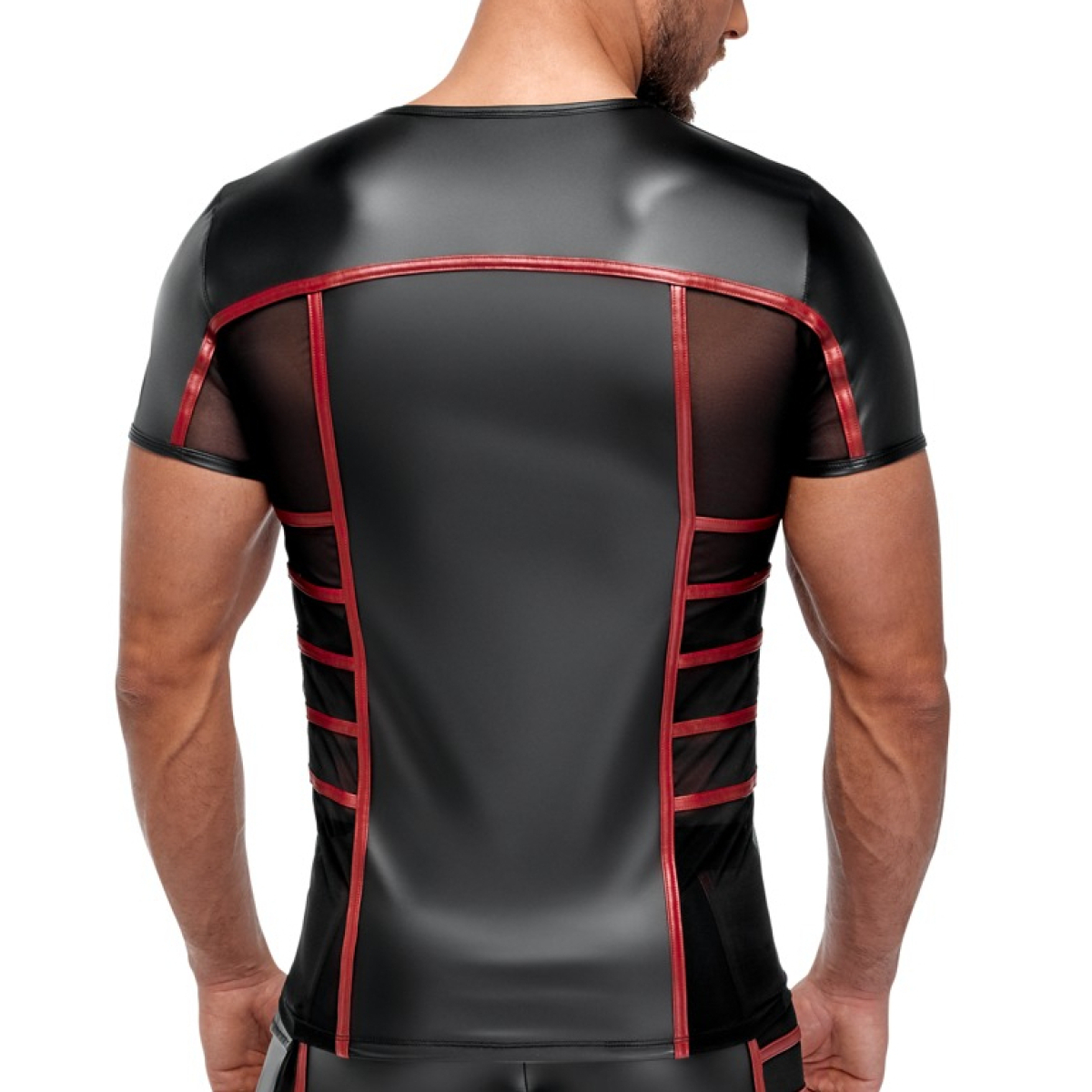 t shirt top ormeto noir rouge 1