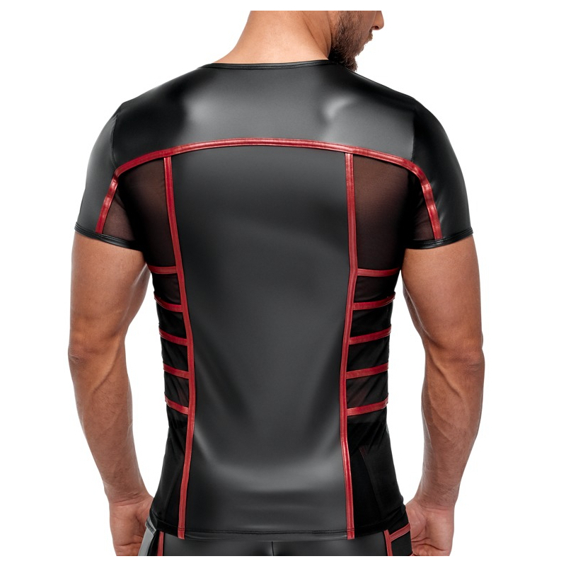 t shirt top ormeto noir rouge 1
