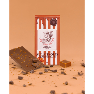 tablette de chocolat aphrodisiaque au lait ole eclats de caramel 100g scaled