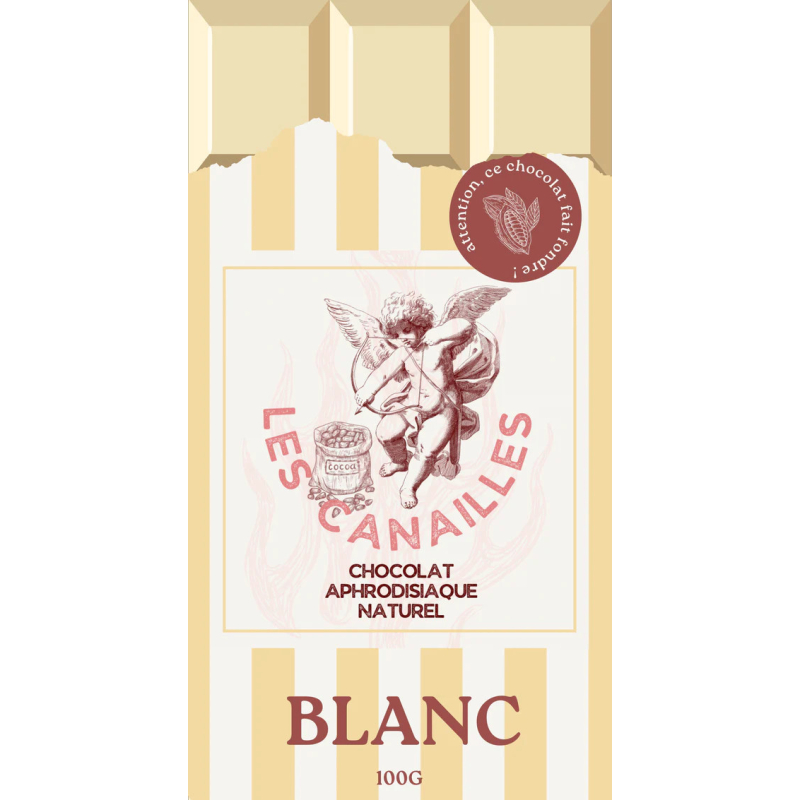 tablette de chocolat aphrodisiaque blanc 100 g 1