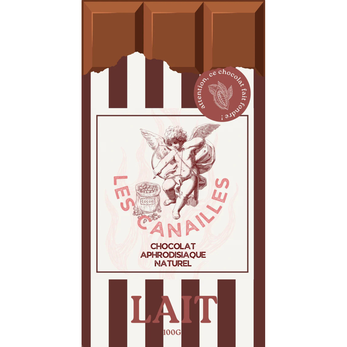 tablette de chocolat aphrodisiaque lait 100g 1
