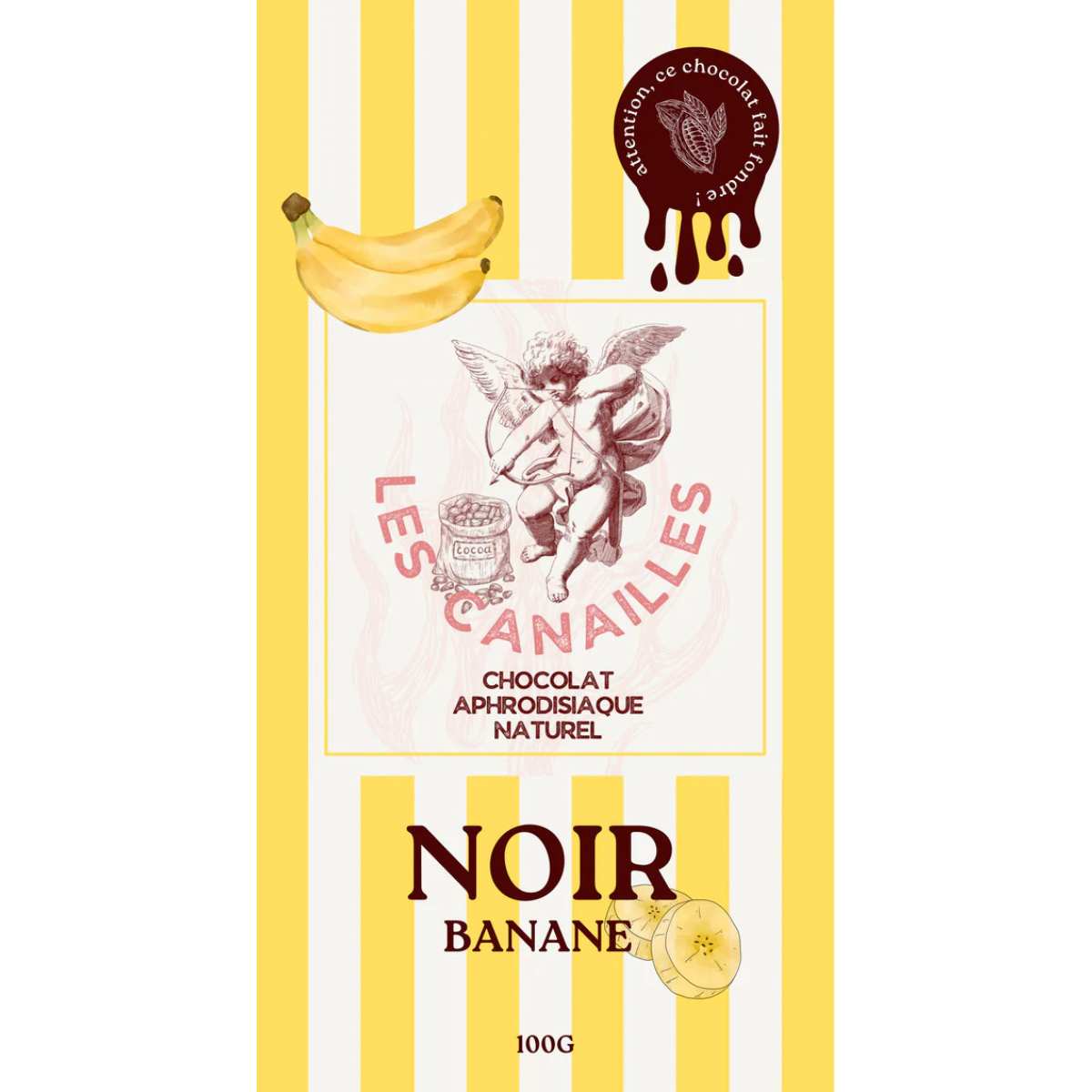 tablette de chocolat aphrodisiaque noir banane 100g 1