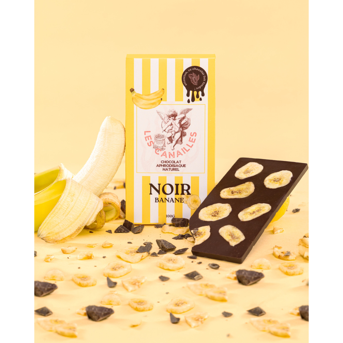 tablette de chocolat aphrodisiaque noir banane 100g scaled