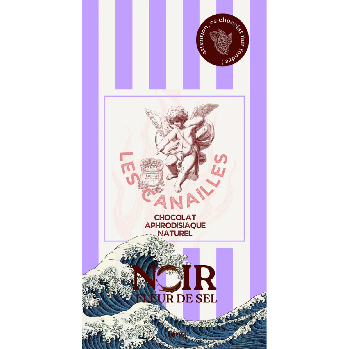 tablette de chocolat aphrodisiaque noir fleur de sel 100g 1