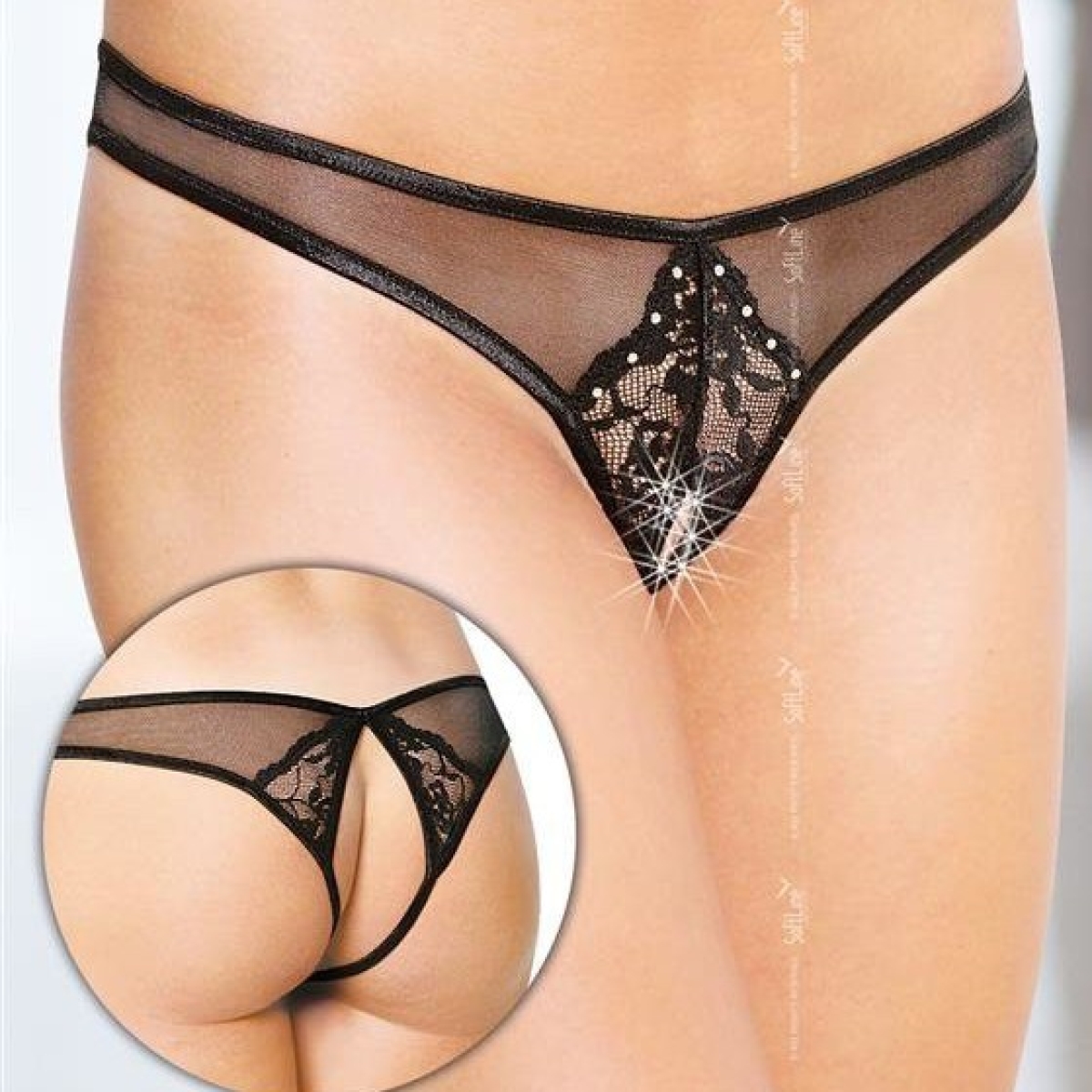 tanga ouvert vladlena noir