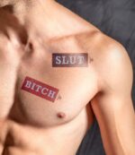 tatouage ephemere mrb slut bitch 15 x 5cm