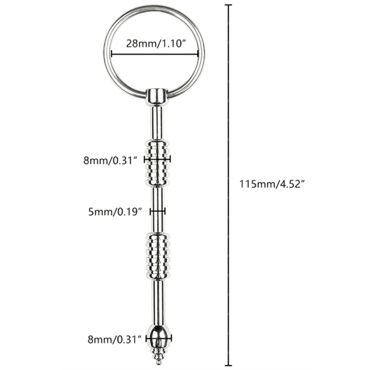 tige d uretre en metal clave 85cm diametre 8mm 5