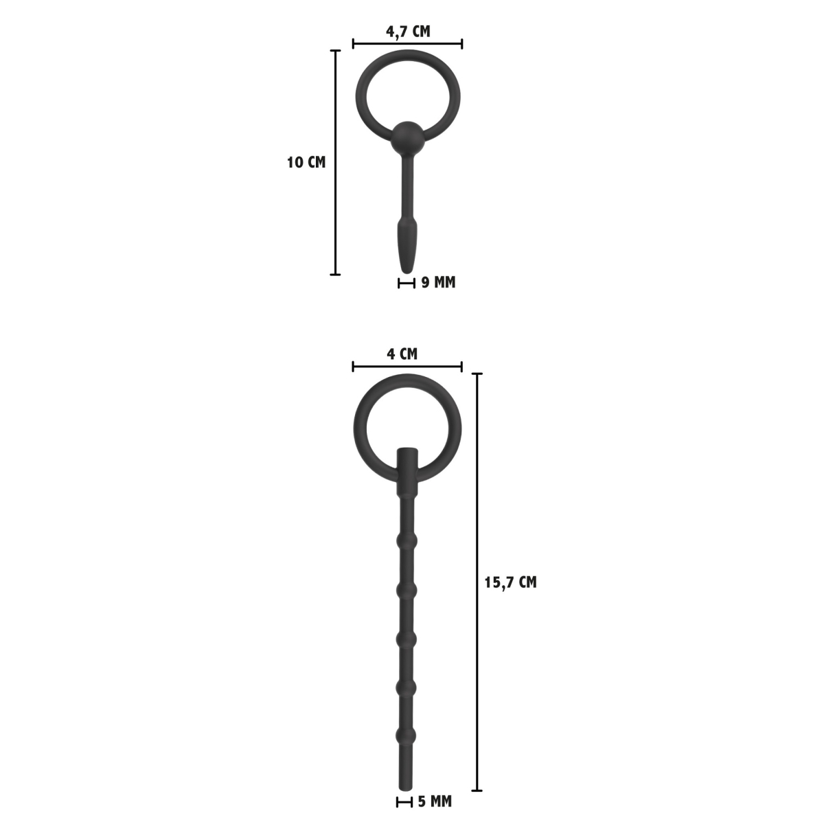 tige et plug d uretre advanced set silicone 4