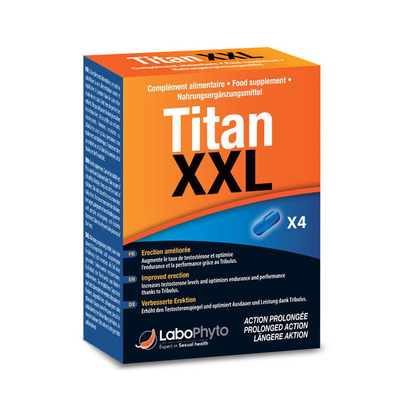 titan xxl stimulant action prolongee 4 gelules