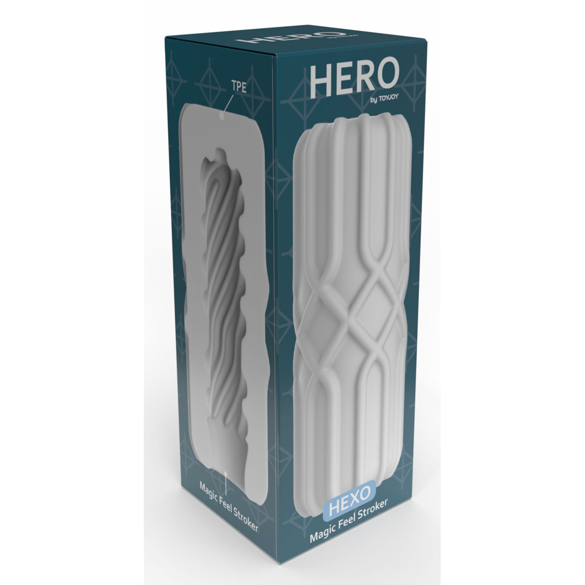 toyjoy hero large masturbator hexo white 1