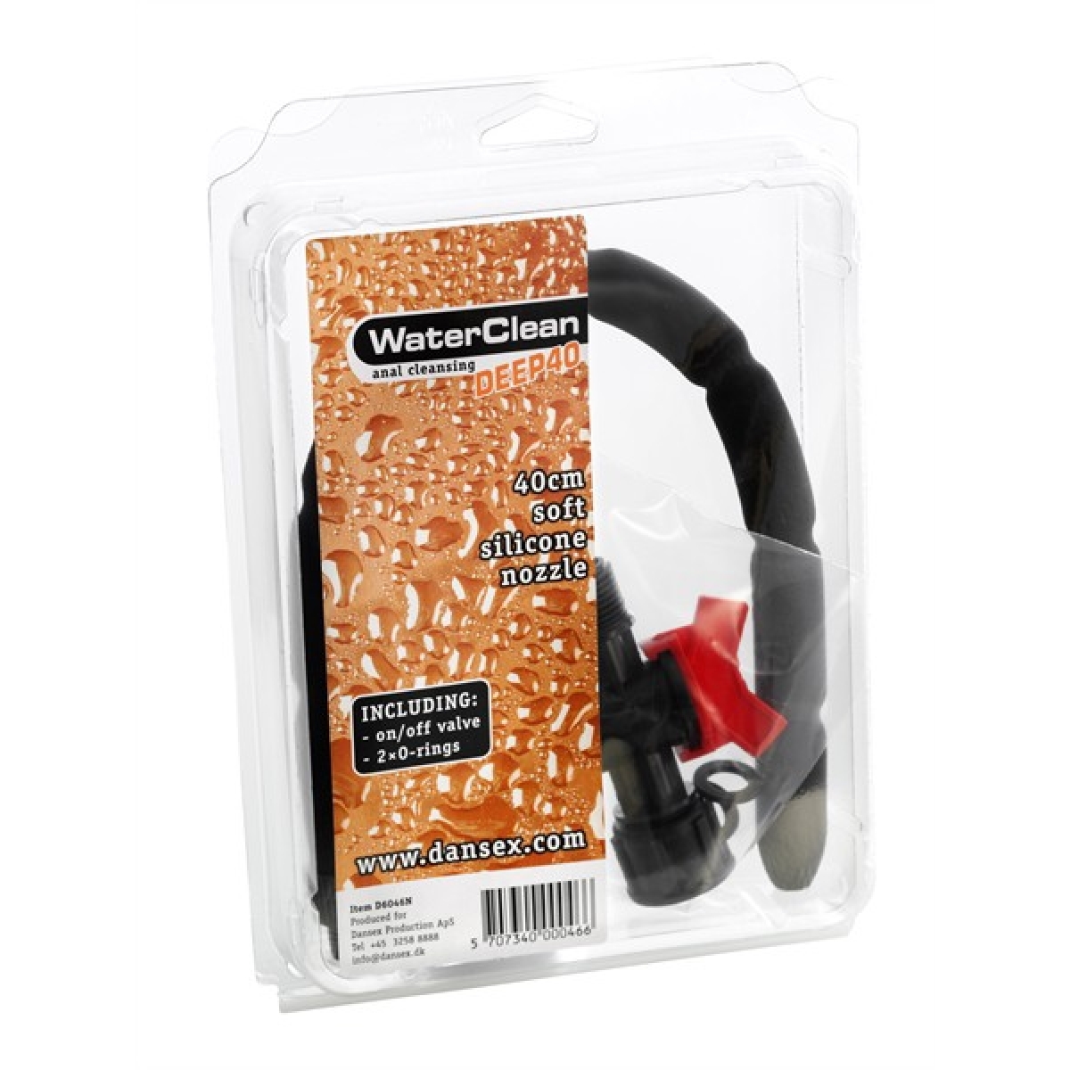 tuyau de douche anale silicone 40 x 2cm