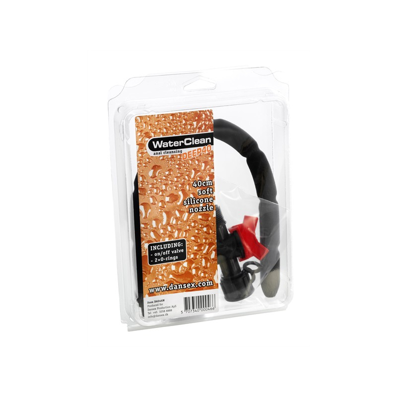 tuyau de douche anale silicone 40 x 2cm