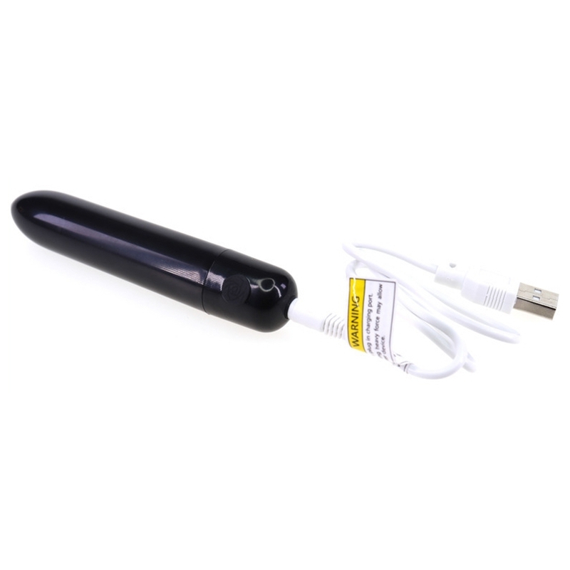 usb tip recharging vibrating bullet black 3