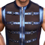 veste avec zip top eclino bleu metallise 5
