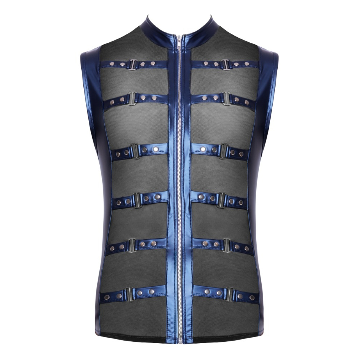 veste avec zip top eclino bleu metallise 6