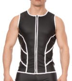 veste sans manche robin noir blanc