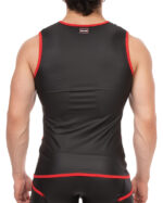 veste sans manche robin noir rouge 1