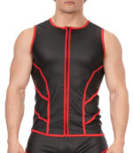 veste sans manche robin noir rouge