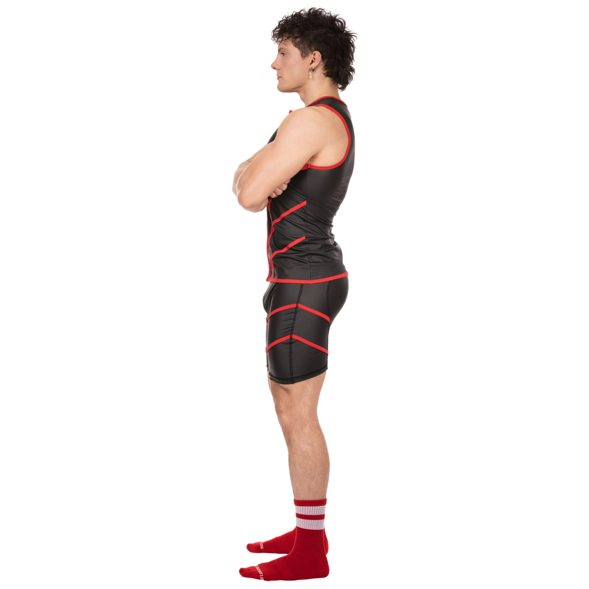 veste sans manche robin noir rouge 3
