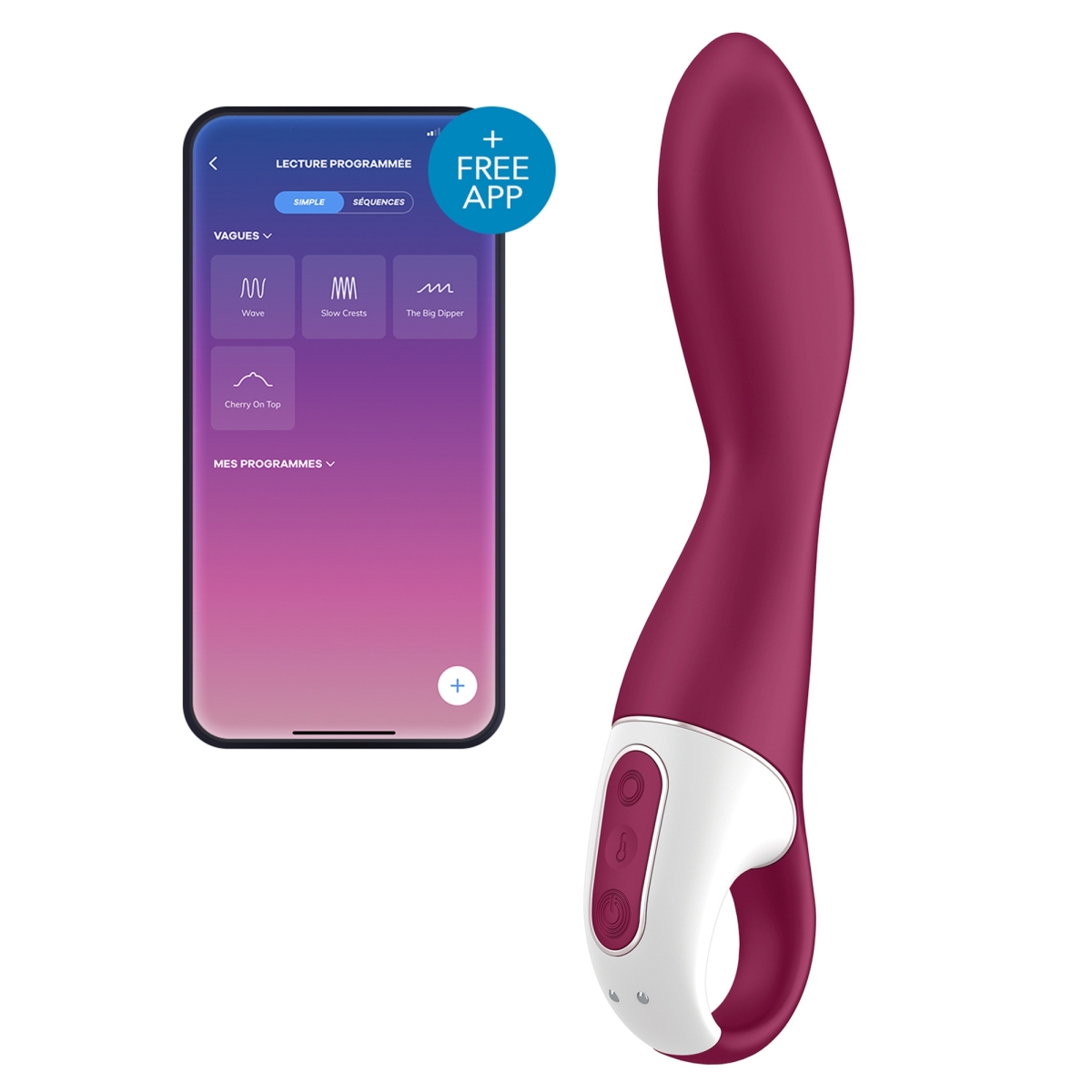 vibro connecte heated thrill satisfyer 20 x 35cm