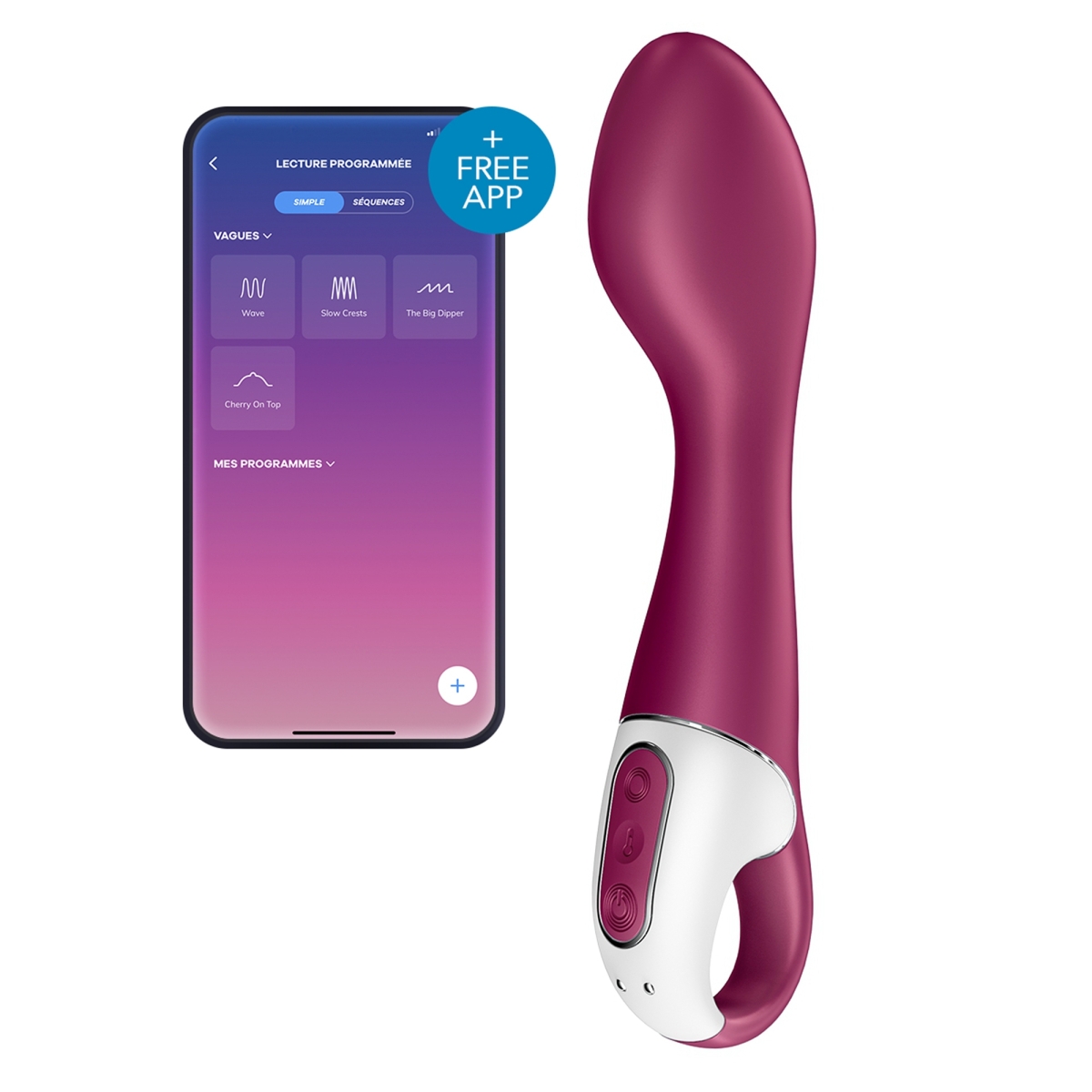 vibro connecte hot spot satisfyer 20cm mauve