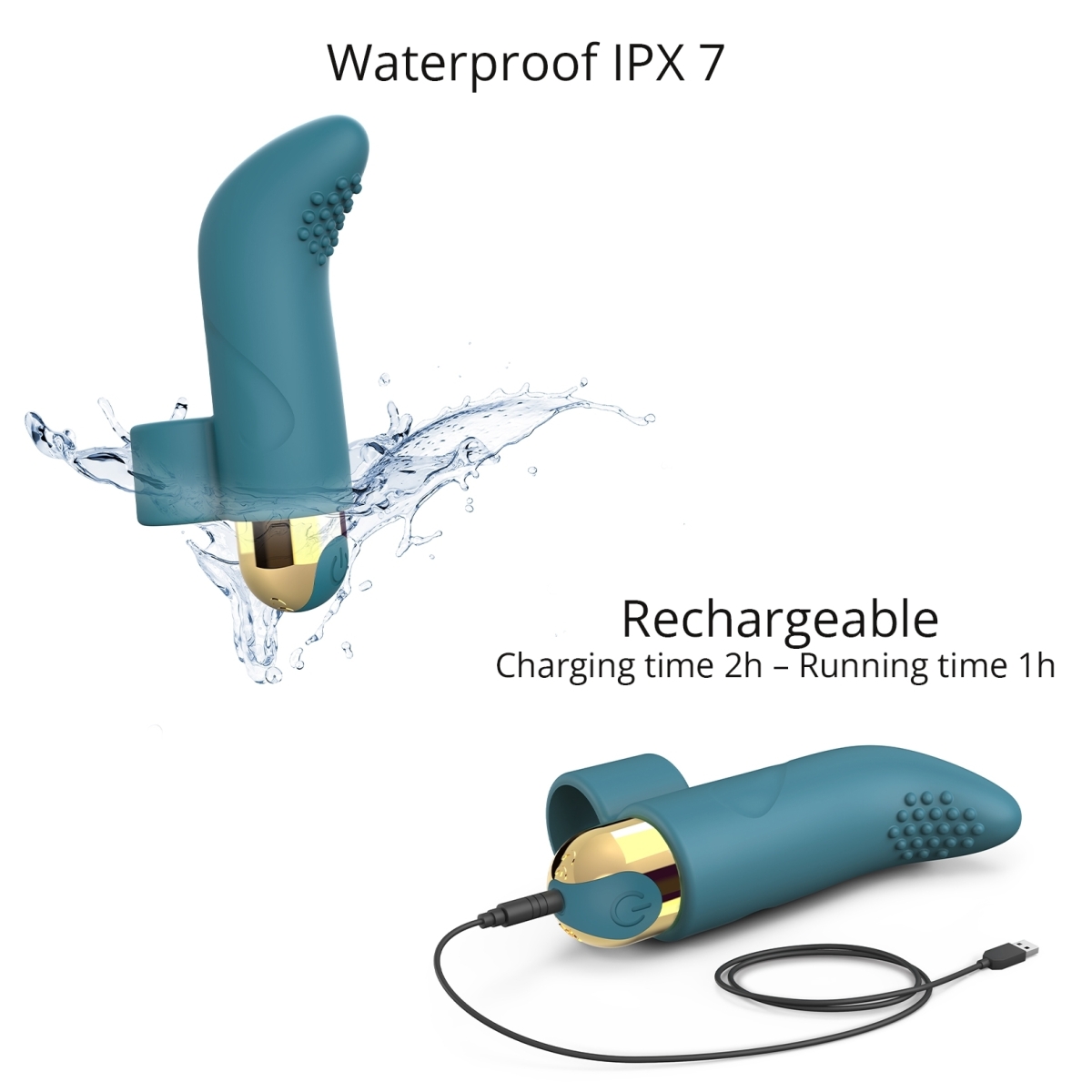 vibro de doigt touch me love to love bleu 2