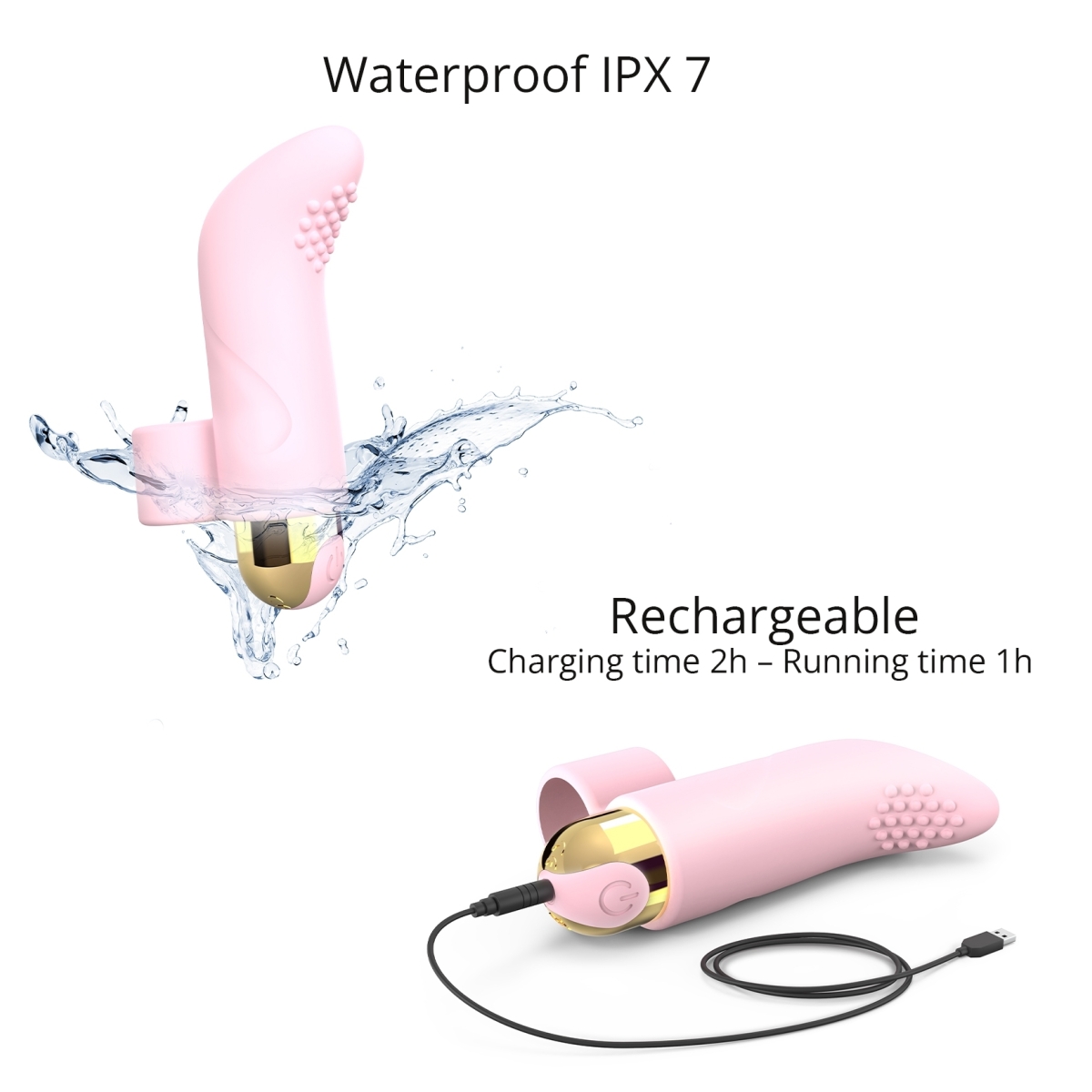 vibro de doigt touch me love to love rose 1