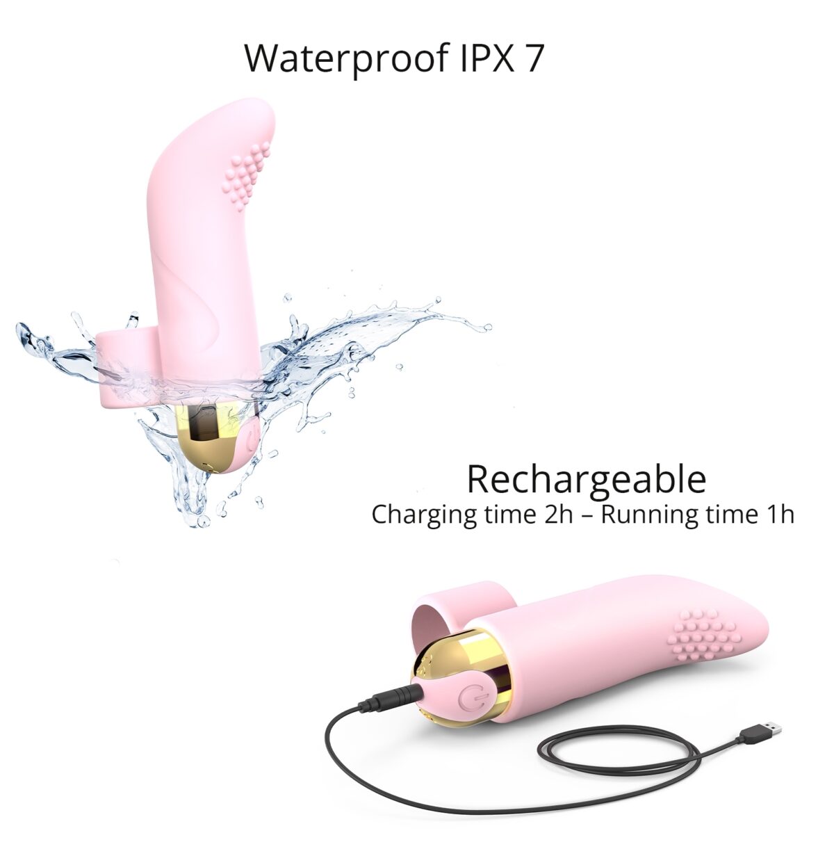 vibro de doigt touch me love to love rose 1