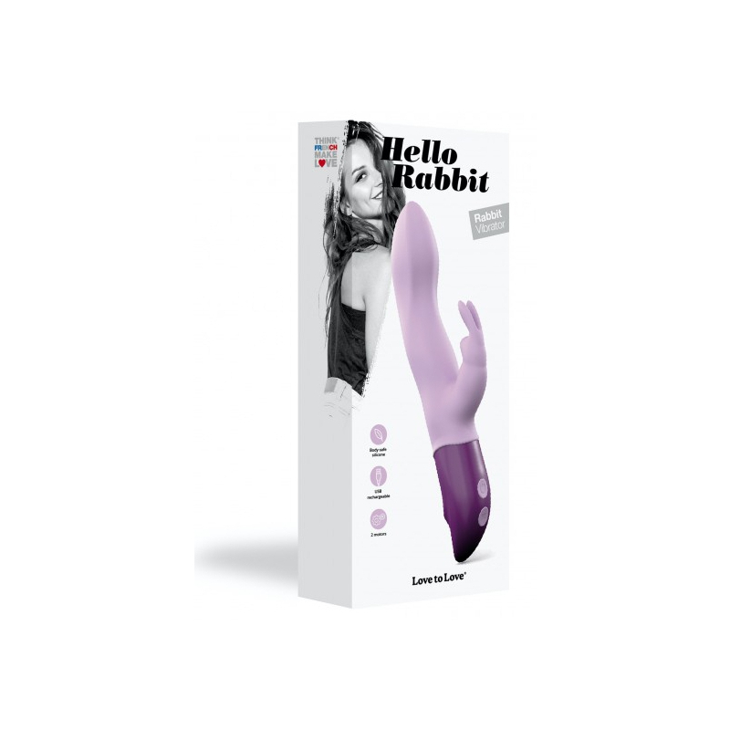vibro hello rabbit 24 x 4cm mauve 1