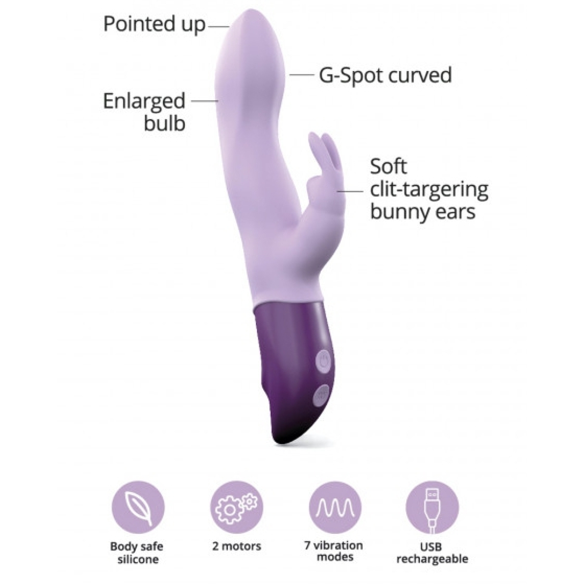 vibro hello rabbit 24 x 4cm mauve 3