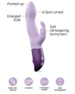 vibro hello rabbit 24 x 4cm mauve 3