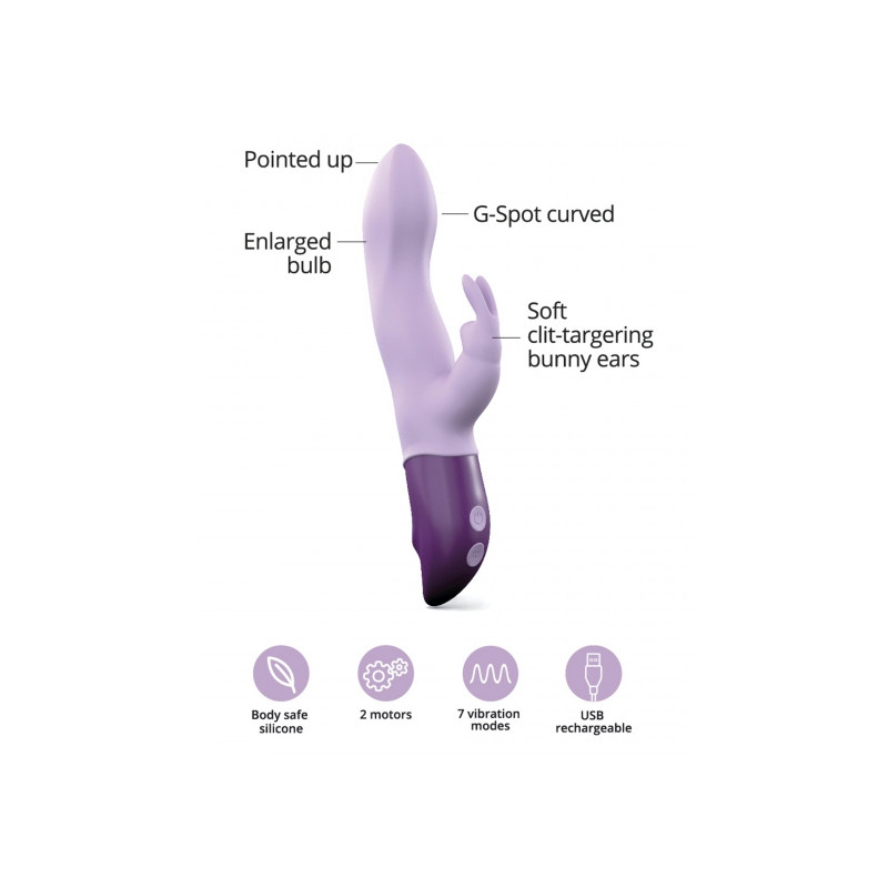 vibro hello rabbit 24 x 4cm mauve 3