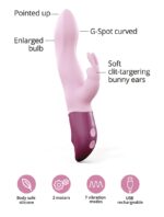 vibro hello rabbit 24 x 4cm rose clair 3