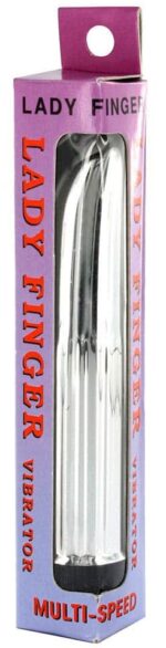 vibro lady finger 11 x 25cm argente 1