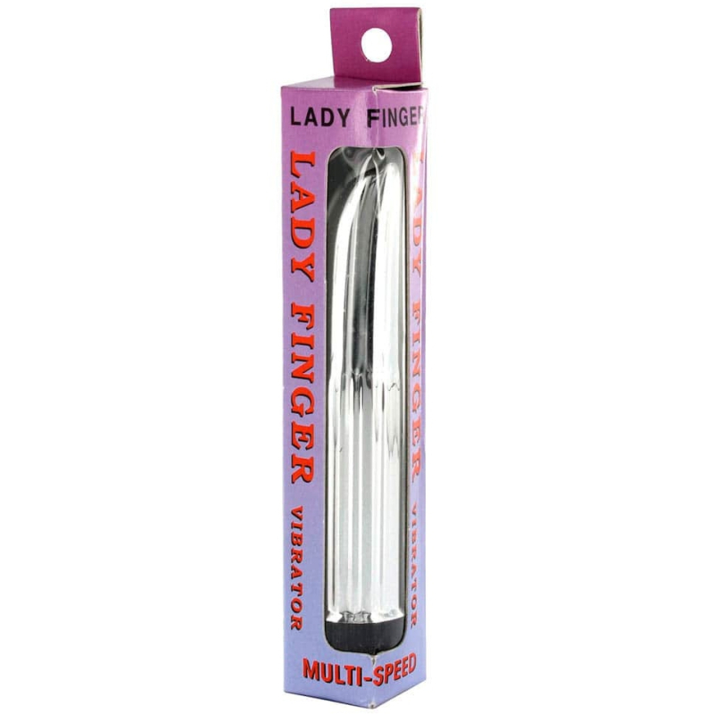 vibro lady finger 11 x 25cm argente 1