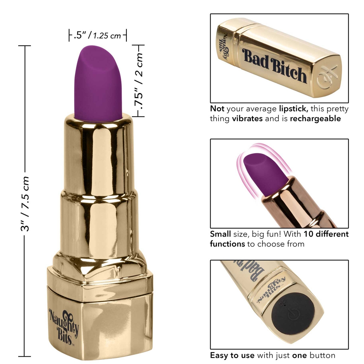 vibro lipstick bad bitch 75cm violet 6