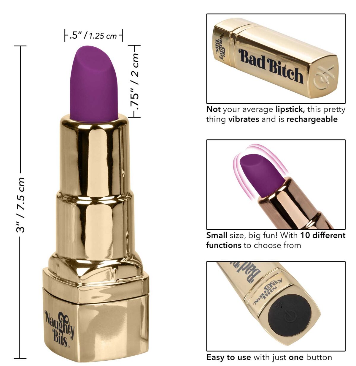 vibro lipstick bad bitch 75cm violet 6