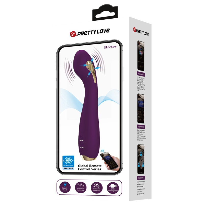 vibro point g electro connecte hector 16 x 38cm prune 1