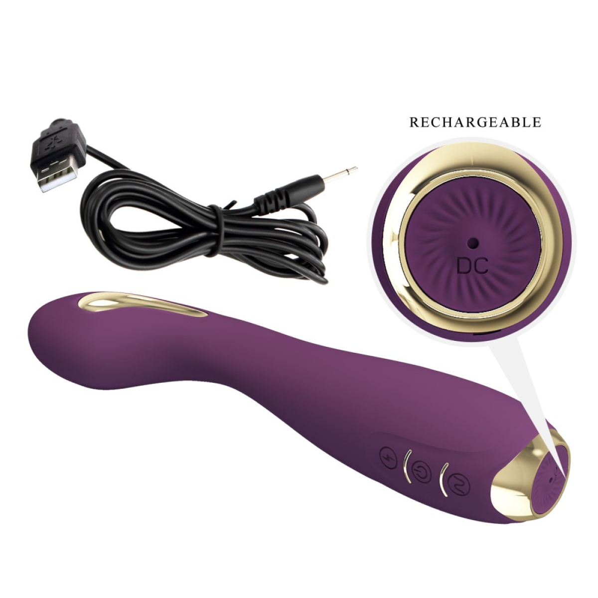 vibro point g electro connecte hector 16 x 38cm prune 5