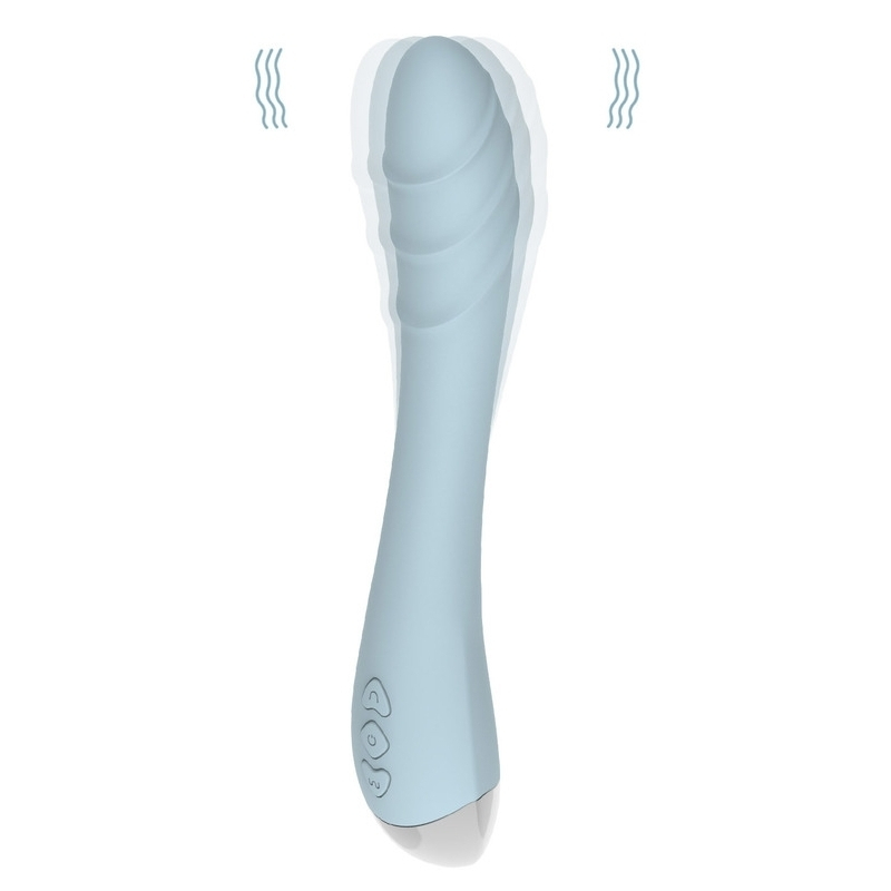 vibro point g fox lindo 14 x 3cm bleu 1