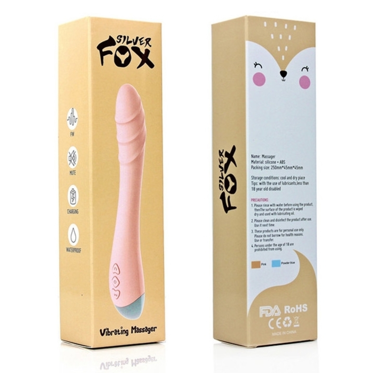 vibro point g fox lindo 14 x 3cm rose 2