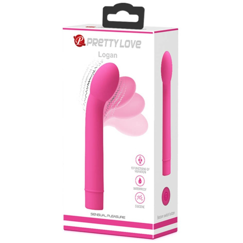 vibro point g logan pretty love 16 x 3cm rose 1